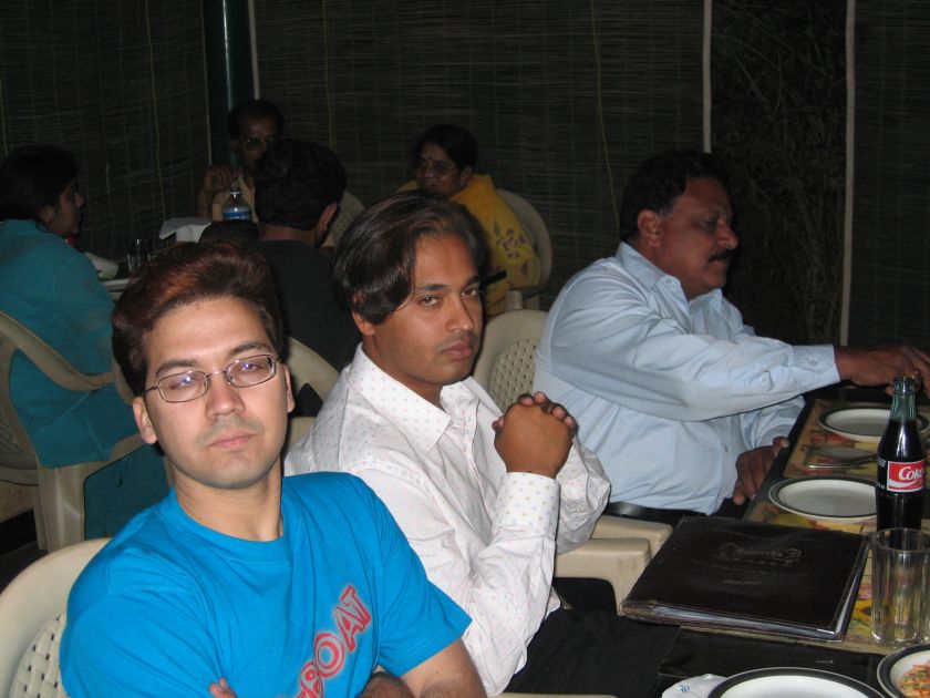 Dilip, Raj and Mohan Bhai- In Party